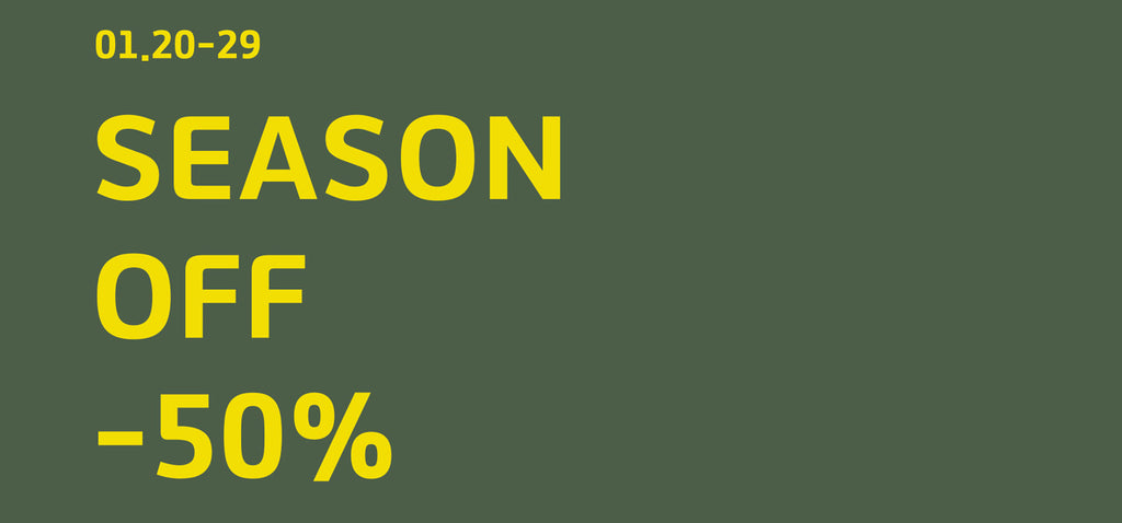 시즌 오프! 50% 할인!