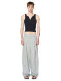 レイブレス(LABELESS)  GRAY TUCKED SWEATPANTS
