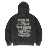 mahagrid (マハグリッド) LOGO LIST PIGMENT HOODIE CHARCOAL(MG2EFMM416A)