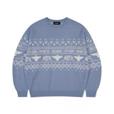 mahagrid (マハグリッド) EAGLE ECLIPSE KNIT SWEATER BLUE(MG2EFMK602A)
