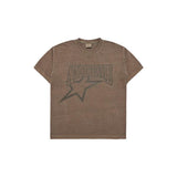 アクメドラビ(acme' de la vi) STAR AE LOGO PIGMENT WASHING SHORT SLEEVE T-SHIRT COCOA