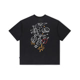 ROMANTIC CROWN(ロマンティック クラウン) SCRIBBLE TEE SHIRT_BLACK