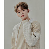 ROMANTIC CROWN(ロマンティック クラウン) TONE ON TONE MIX KNIT_BEIGE