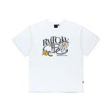 ROMANTIC CROWN(ロマンティック クラウン) REPAIRED SHINING LOGO TEE SHIRT_WHITE