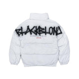 ブラックブロンド(BLACKBLOND) BBD Empty Sprayed Logo Padding Jacket (Light Gray)