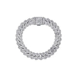 ブラック·パブル(BLACK PURPLE) Corbin Cuban Chain Bracelet 15 mm (Silver)