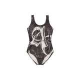 アクメドラビ(acme' de la vi) SYMBOL FULL PRINTING MONOKINI BROWN