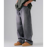 EZKATON (エズカートン) Burnet Pigment Wide Pants Gray MMLP6783