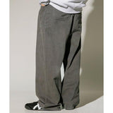 ティーダブリューエヌ(TWN) Ragtime wide cotton pants deepgray HSLP3543