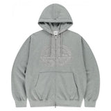 mahagrid (マハグリッド) ECLIPSE RAW CUT ZIP UP HOODIE GREY(MG2EFMM490A)