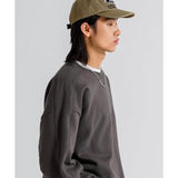 JEMUT (ジェモッ) Share Crop Heavy Napping Sweatshirts Darkgray YHMT2534