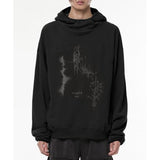 FLARE UP (フレアアップ) Frequency High Neck Hoodie (FL-116_Black)
