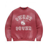 mahagrid (マハグリッド) FADED SWEET SOUND SWEATSHIRT RED(MG2EFMM452A)