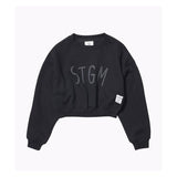 STIGMA(スティグマ) STGM CROPED CREWNECK(FEMALE) BLACK