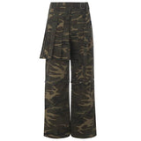 イーエスシースタジオ(ESC STUDIO) skirt layered snap pants (camo)