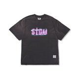 STIGMA(スティグマ) Home Vintage-Like Washed Oversized Short Sleeves T-Shirts Charcoal