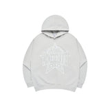 アクメドラビ(acme' de la vi) PREPPY LOGO CRACK PRINTING HOODIE GREY