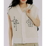 ROMANTIC CROWN(ロマンティック クラウン) LOW GAUGE KNIT VEST_OATMEAL