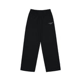 BASIC LOGO NEEDLEWORK SWEAT PANTS BLACK