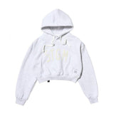 STIGMA(スティグマ) STGM CROPED HOODIE(FEMALE) WHITE MELANGE