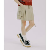 ROMANTIC CROWN(ロマンティック クラウン) STRAP CARGO SKIRTS_BEIGE