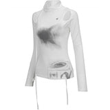 FLARE UP (フレアアップ) Cut-out Turtleneck Long Sleeve (FL-112_White)