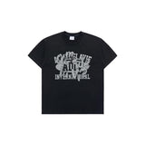 アクメドラビ(acme' de la vi) LAYER OLD SCHOOL PRINTING SHORT SLEEVE T-SHIRT BLACK
