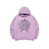 アクメドラビ(acme' de la vi) PREPPY LOGO CRACK PRINTING HOODIE LIGHT PURPLE