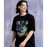 ダブルユーブイプロジェクト(WV PROJECT) Falling 1/2 sleeve t-shirts black JIST7707