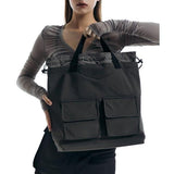 BBYB(ビービーワイビー) Crunch Folded Nylon Tote Bag (Khaki)