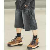 マスノウン(MASSNOUN)  BERMUDA PLEATS CARPENTER DENIM SHORT PANTS MSFSP001-BL