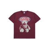 アクメドラビ(acme' de la vi) VINTAGE OVERLAP BEAR SHORT SLEEVE T-SHIRT WINE