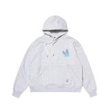 STIGMA(スティグマ) FLOWER OVERSIZED HOODIE WHITE MELANGE