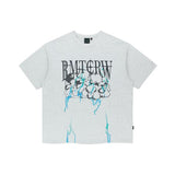 ROMANTIC CROWN(ロマンティック クラウン) VOLUME LOGO THUNDER CLOUD TEE SHIRT_LIGHT GREY