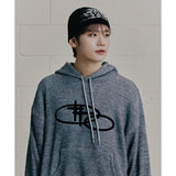 ROMANTIC CROWN(ロマンティック クラウン) SHINING LOGO KNIT HOODIE_GREY