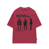 Odd Studio (オッドスタジオ) My Youth Graphic Oversized Fit T-shirt - magenta