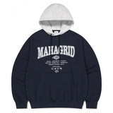 mahagrid (マハグリッド) BASIC COLOR BLOCK HOODIE NAVY(MG2EFMM421A)