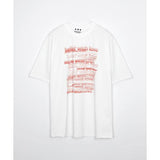 MYDEEPBLUEMEMORIES(マイディープブルーメモリーズ) BELIEF WISH LOVE HALF TEE in white