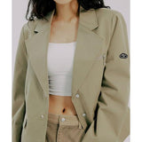 ROMANTIC CROWN(ロマンティック クラウン) WIDE SNAP BLAZER_BEIGE