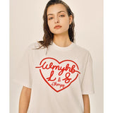 ボーンチャンプス(BORN CHAMPS) L&S HEART LOGO TEE B24ST12WH