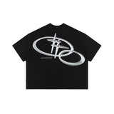 ROMANTIC CROWN(ロマンティック クラウン) WIDE FIT SHINING LOGO TEE SHIRT_BLACK