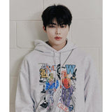 ROMANTIC CROWN(ロマンティック クラウン) WALK ON GRAPHIC HOODIE_LIGHT GREY