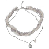 FLARE UP (フレアアップ) Braided Handmade Necklace (FL-730_Gray)