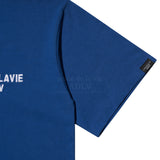 アクメドラビ(acme' de la vie)  ADLV STITCH EMBROIDERED SHORT SLEEVE T-SHIRT BLUE