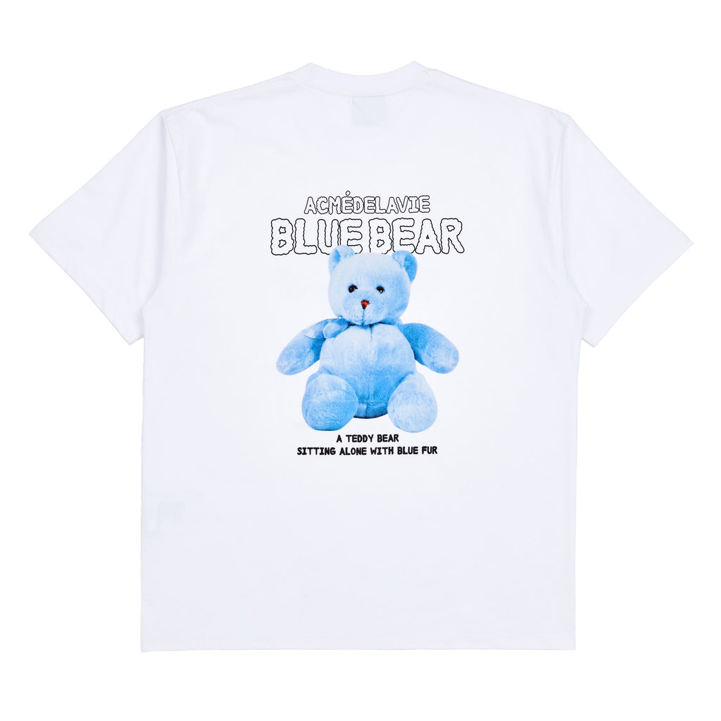 アクメドラビ(acme' de la vie) BLUE TEDDY BEAR SHORT SLEEVE T-SHIRT WHITE