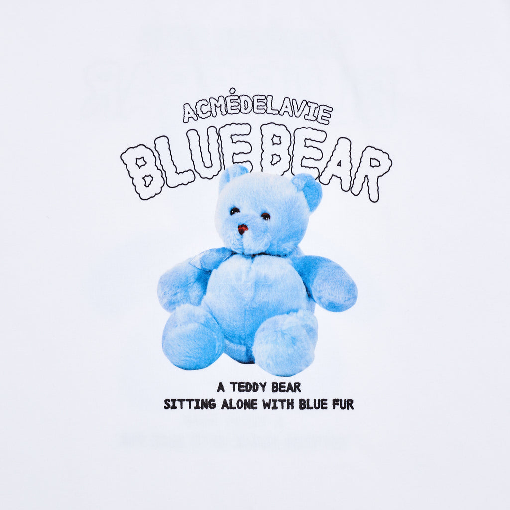 アクメドラビ(acme' de la vie) BLUE TEDDY BEAR SHORT SLEEVE T-SHIRT WHITE