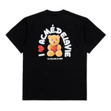 アクメドラビ(acme' de la vie)  I LOVE TEDDY BEAR SHORT SLEEVE T-SHIRT BLACK