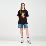 アクメドラビ(acme' de la vie)  I LOVE TEDDY BEAR SHORT SLEEVE T-SHIRT BLACK