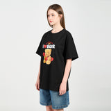 アクメドラビ(acme' de la vie)  I LOVE TEDDY BEAR SHORT SLEEVE T-SHIRT BLACK