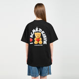 アクメドラビ(acme' de la vie)  I LOVE TEDDY BEAR SHORT SLEEVE T-SHIRT BLACK
